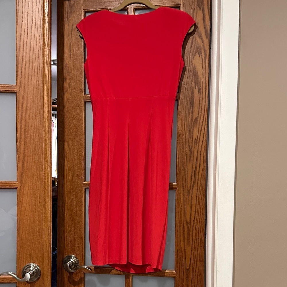 Ralph Lauren Scarlet Draped Midi Dress​​​ - Picture 4 of 8
